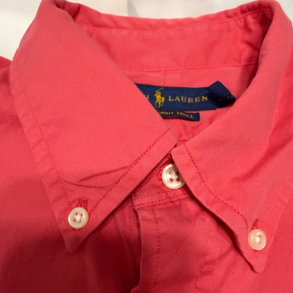 Polo by Ralph Lauren Salmon Button-Down Shirt Long Sleeve Men’s large - Picture 6 of 13
